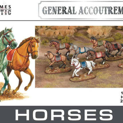 Horses - 28mm Pferde (18 Stück) - Wargames Atlantic