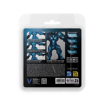 Hydra Turquoise - True Metallic Metal (4 x 18 ml) - Vallejo - 77264 (2)