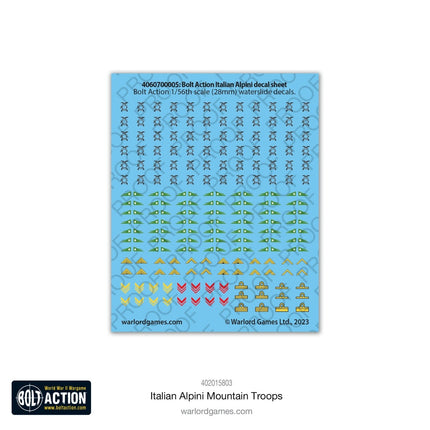 Italian Alpini Mountain Troops - Infanterie - Warlord Games - 402015803