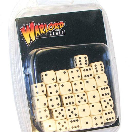Ivory D6 Dice/Würfel Pack 10mm (30Stk) - Zubehör - Warlord Games - WG-D6-32