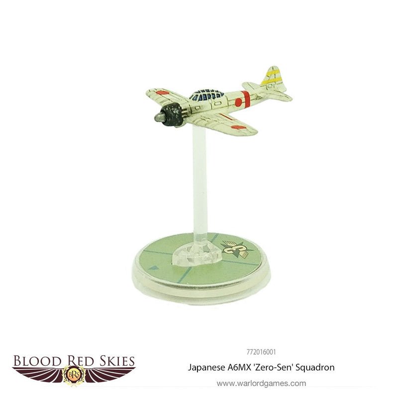 Japanese A6MX 'Zero-Sen' 6 Plane Squadron - Blood Red Skies - Warlord Games