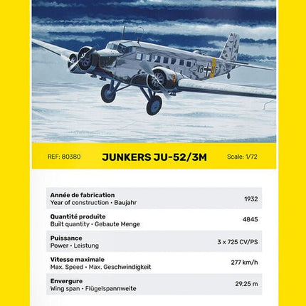 Ju-52/3m - Flugzeuge - Heller - 80380