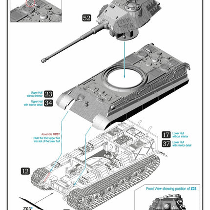 280100 - King Tiger with Zimmerit