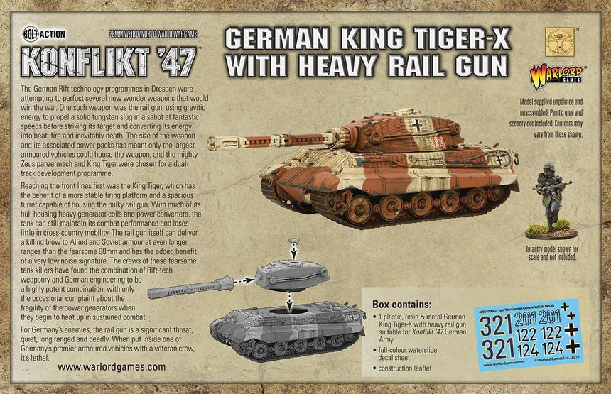 King Tiger - X with Heavy Rail Gun - Panzer - Warlord Games - 452410211