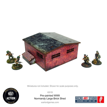 Large Brick Shed - Pre - painted Normandy - Gelände - Micro Art Studio - H00128