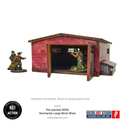 Large Brick Shed - Pre - painted Normandy - Gelände - Micro Art Studio - H00128