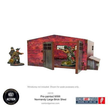 Large Brick Shed - Pre - painted Normandy - Gelände - Micro Art Studio - H00128