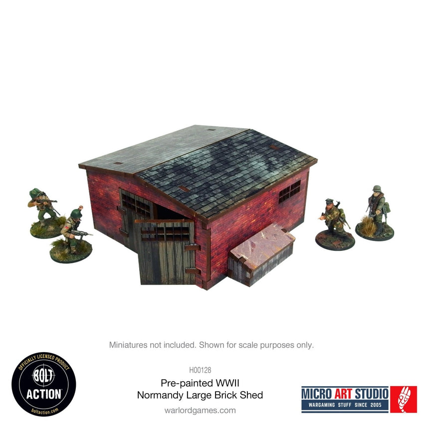Large Brick Shed - Pre - painted Normandy - Gelände - Micro Art Studio - H00128