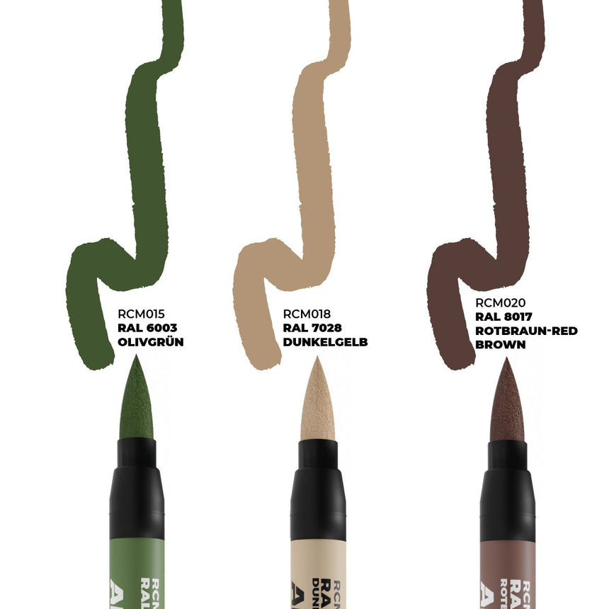 Buy LATE GERMAN AFV CAMO COLORS - RC MARKERS SET online for5,75&euro; | AK-Interactive