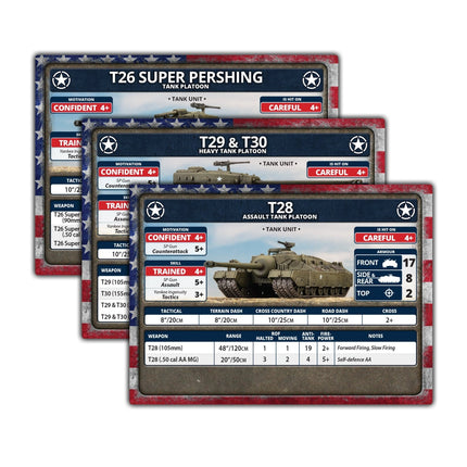 Late War Leviathans: American Unit Cards