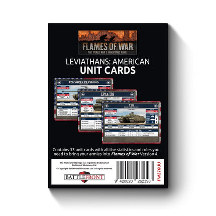 Late War Leviathans: American Unit Cards