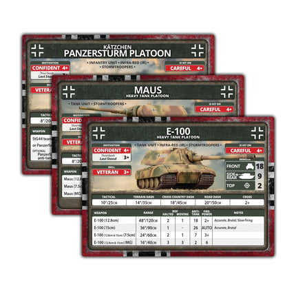 Late War Leviathans: German Unit Cards