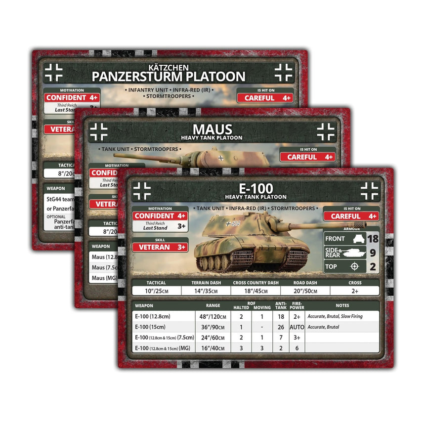 Late War Leviathans: German Unit Cards
