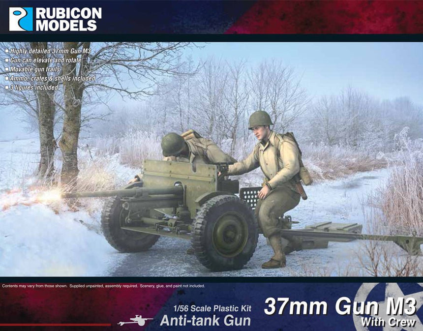 M3 37mm AT Gun With Crew - Artillerie - Rubicon Models UK Ltd - 280103