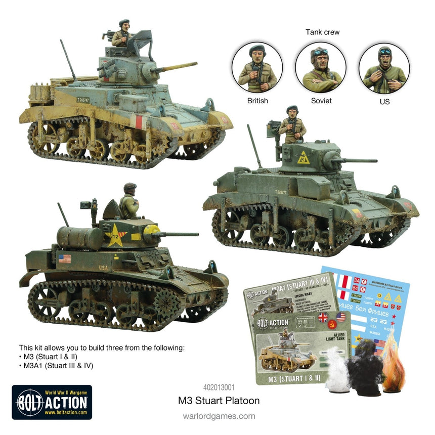 M3 Stuart Platoon - Panzer - Warlord Games - 402013001