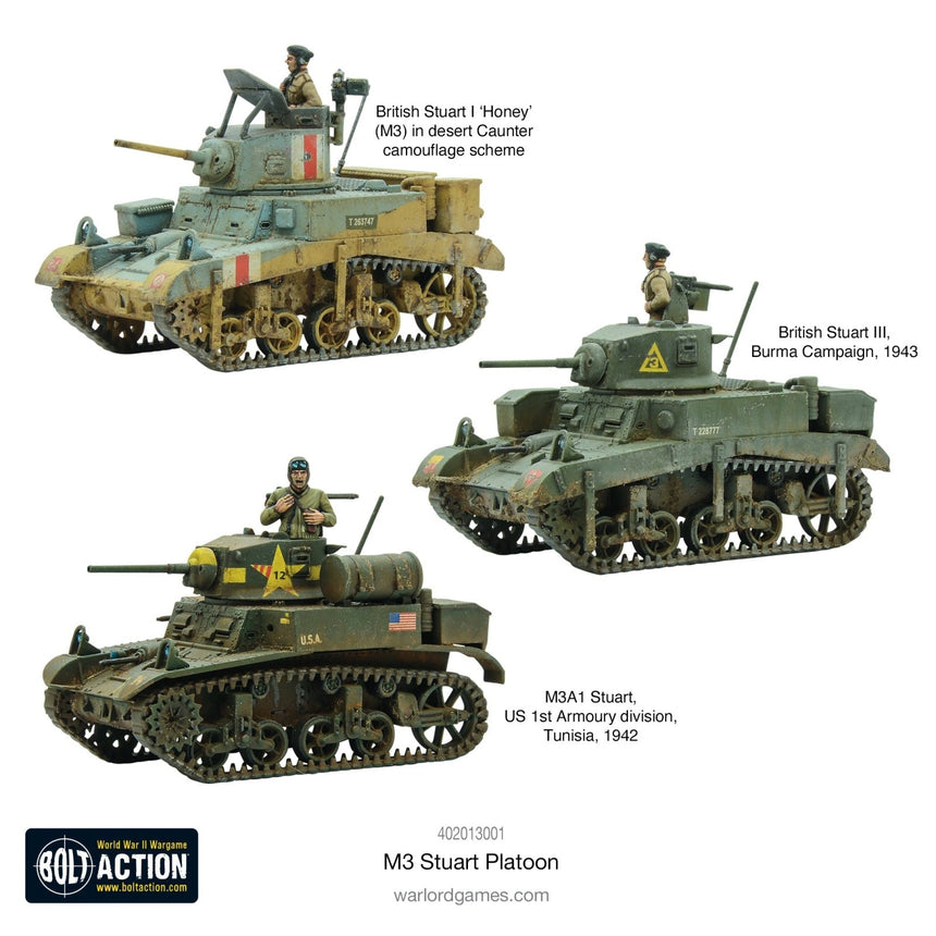 M3 Stuart Platoon - Panzer - Warlord Games - 402013001