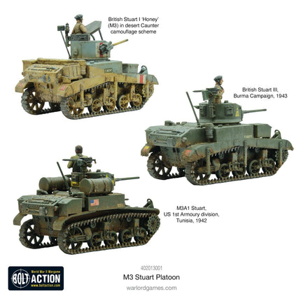 M3 Stuart Platoon - Panzer - Warlord Games - 402013001