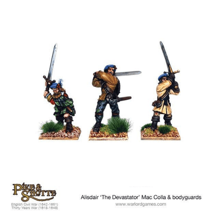 Mac Colla "The Devastator" mit Leibwachen und Highlander-Held