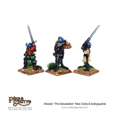 Mac Colla "The Devastator" mit Leibwachen und Highlander-Held