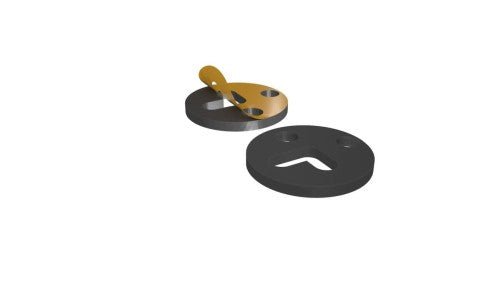 Magnetic Foil Stickers For 40mm Bases With Hollow Bottoms And Pin Slots (5) - Safe & Sound - SAFE-SAS-HB-40MM-PIN