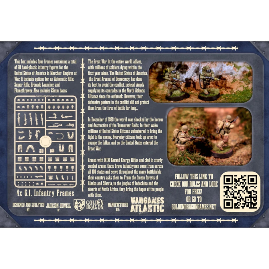 Marcher: United States Infantry - Infanterie - Wargames Atlantic - MUSA001P