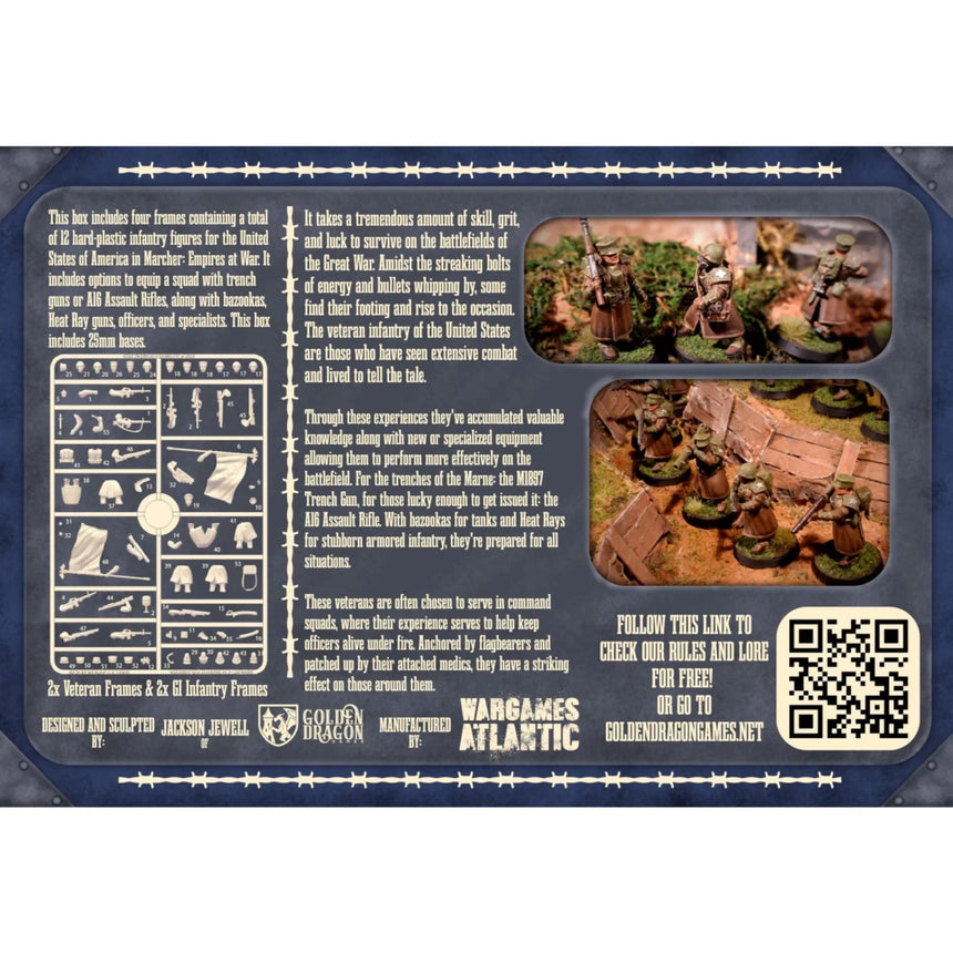 Marcher: USA Veterans and Command - Infanterie - Wargames Atlantic - MUSA002P