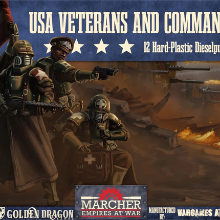 Marcher: USA Veterans and Command - Infanterie - Wargames Atlantic - MUSA002P