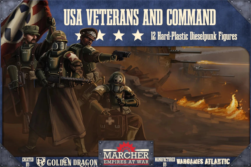 Marcher: USA Veterans and Command - Infanterie - Wargames Atlantic - MUSA002P