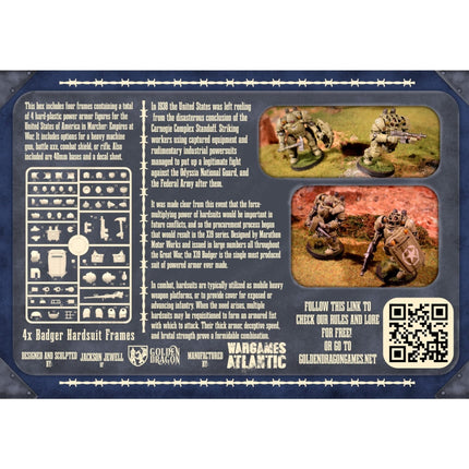 Marcher: X19A2 Badger Hardsuits - Charaktere & Kommando - Wargames Atlantic - MUSA003P