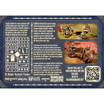 Marcher: X19A2 Badger Hardsuits - Sonder - /Einzelmodelle - Wargames Atlantic - MUSA003P