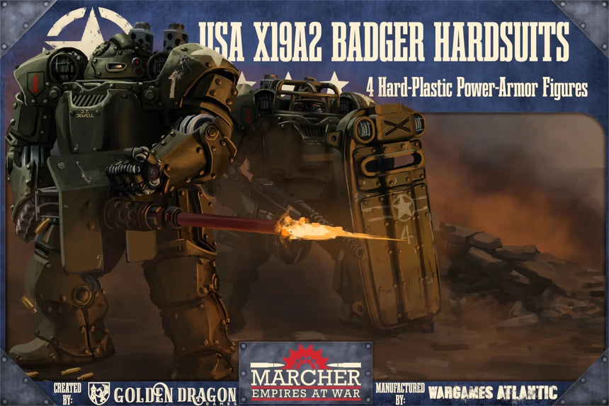 Marcher: X19A2 Badger Hardsuits - Sonder - /Einzelmodelle - Wargames Atlantic - MUSA003P