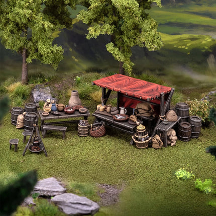 Market Stall (Medieval & Dark Ages) - Gelände - Victrix - VXE008