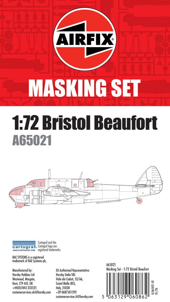 Masking Set - Bristol Beaufort - Werkzeug - Airfix - A65021
