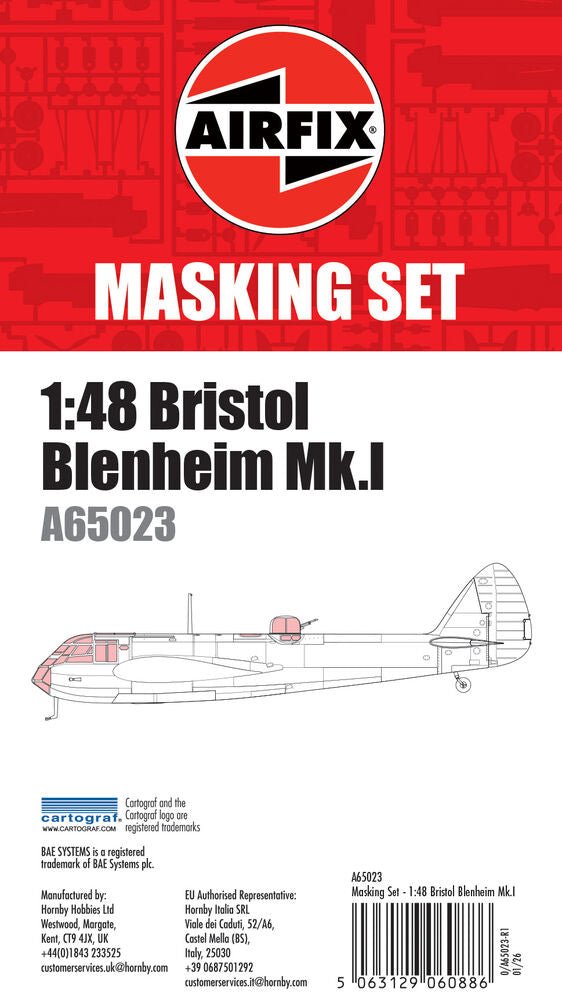 Masking Set - Bristol Blenheim Mk.I - Werkzeug - Airfix - A65023