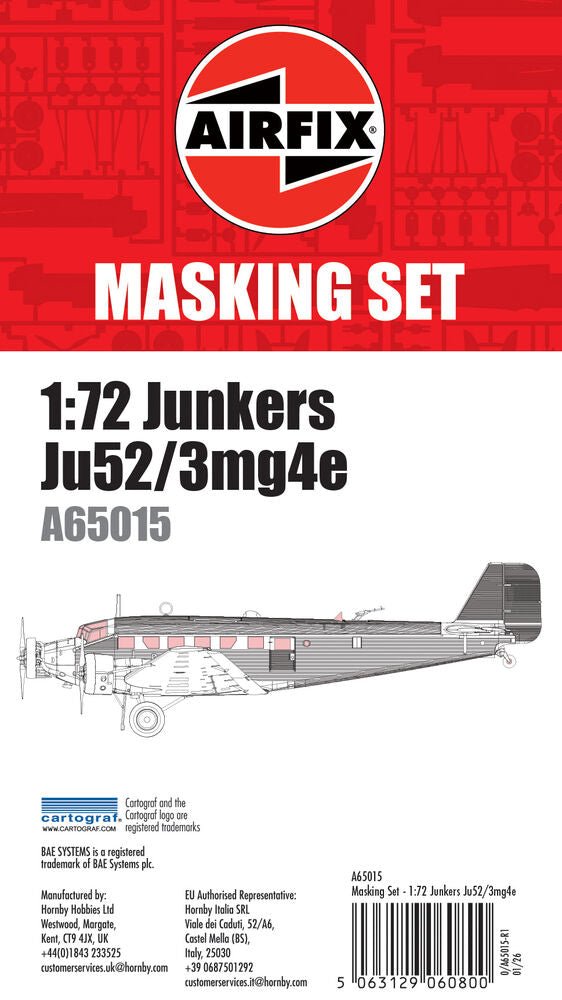 Masking Set - Junkers Ju52/3mg4e - Werkzeug - Airfix - A65015