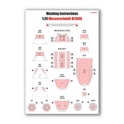 Masking Set Messerschmitt Bf109G-5/G-6 - Flugzeuge - Airfix - A65009