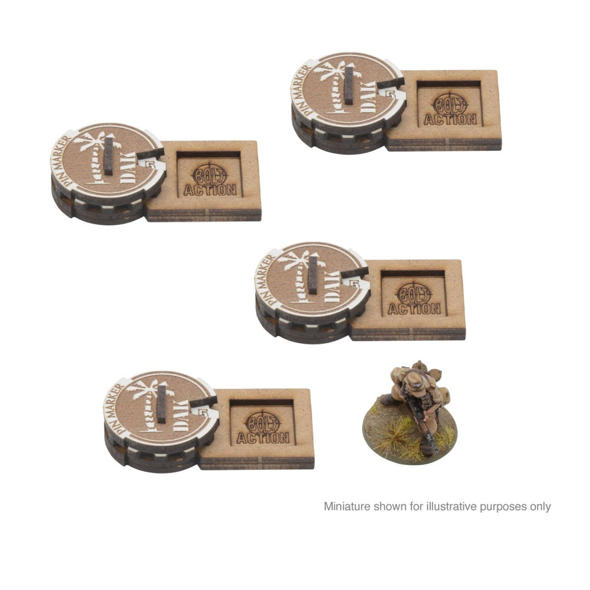 MDF Unit Pin Markers - German 'Afrika Korps' - Zubehör - Skytrex - 408800040
