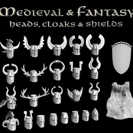 Medieval & Fantasy Heads, Cloaks & Shields - Zubehör - Victrix - VXE002