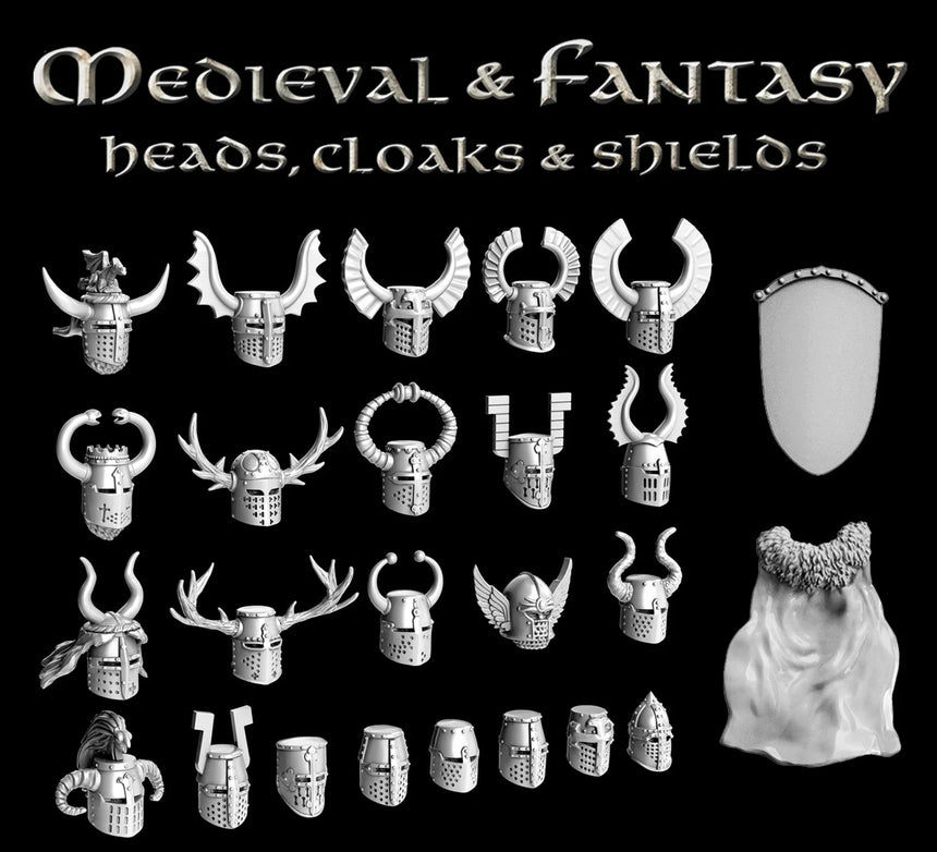 Medieval & Fantasy Heads, Cloaks & Shields - Zubehör - Victrix - VXE002