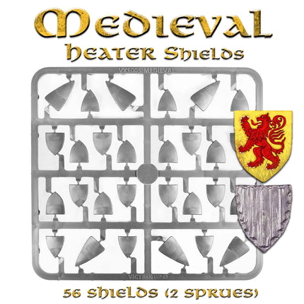 Medieval Heater Shields x 56 - Zubehör - Victrix - VXE005
