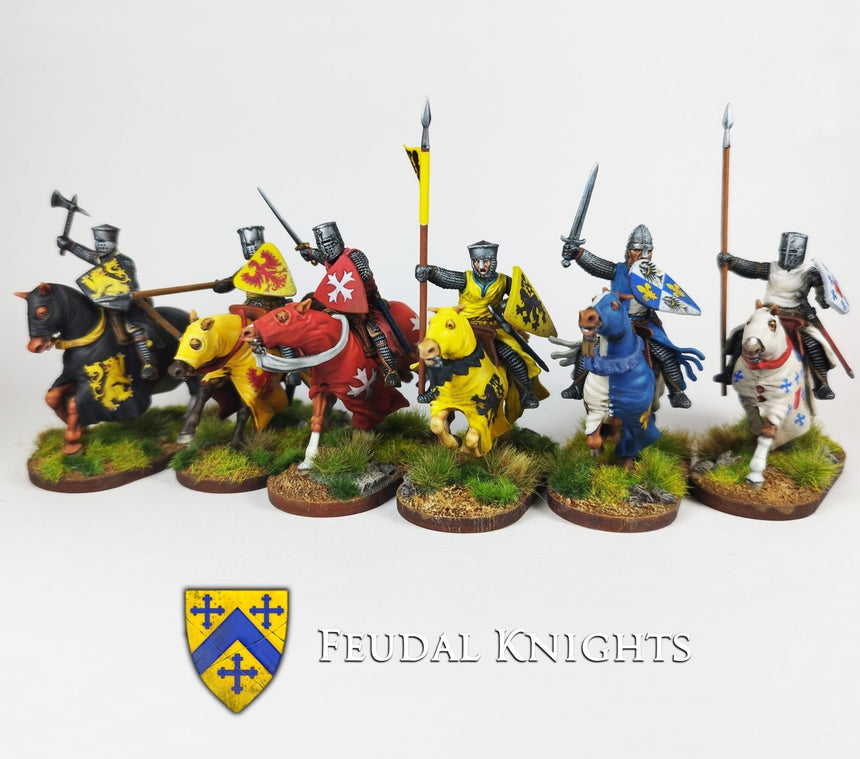 Victrix Medieval Knights - 28mm Berittene Ritter (Hartplastik)