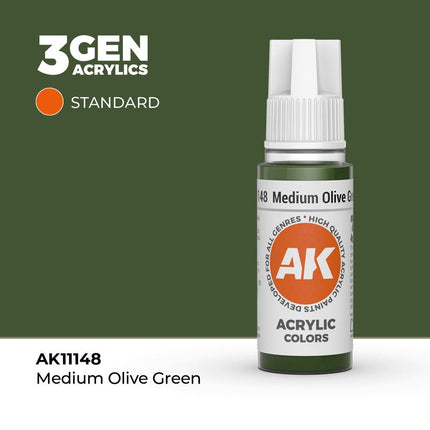 AK Interactive 3rd Generation - Medium Olive Green 18 ml