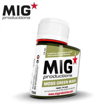 Moss Green Wash - MIG Productions Wash (75 ml) - AK Interactive - P305