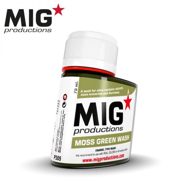 Moss Green Wash - MIG Productions Wash (75 ml) - AK Interactive - P305