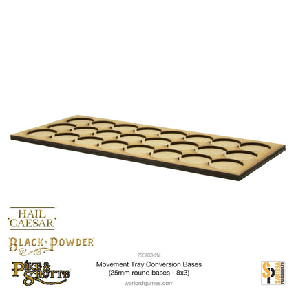 Movement Tray Conversion Bases (25mm round bases - 8x3)