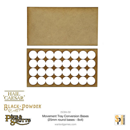 Movement Tray Conversion Bases (25mm round bases - 8x4)