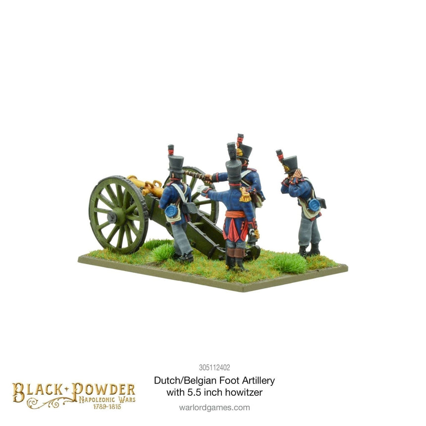 Napoleonic Dutch - Belgian Foot Artillery with 5.5 - inch Howitzer - Artillerie - Warlord Games - 305112402
