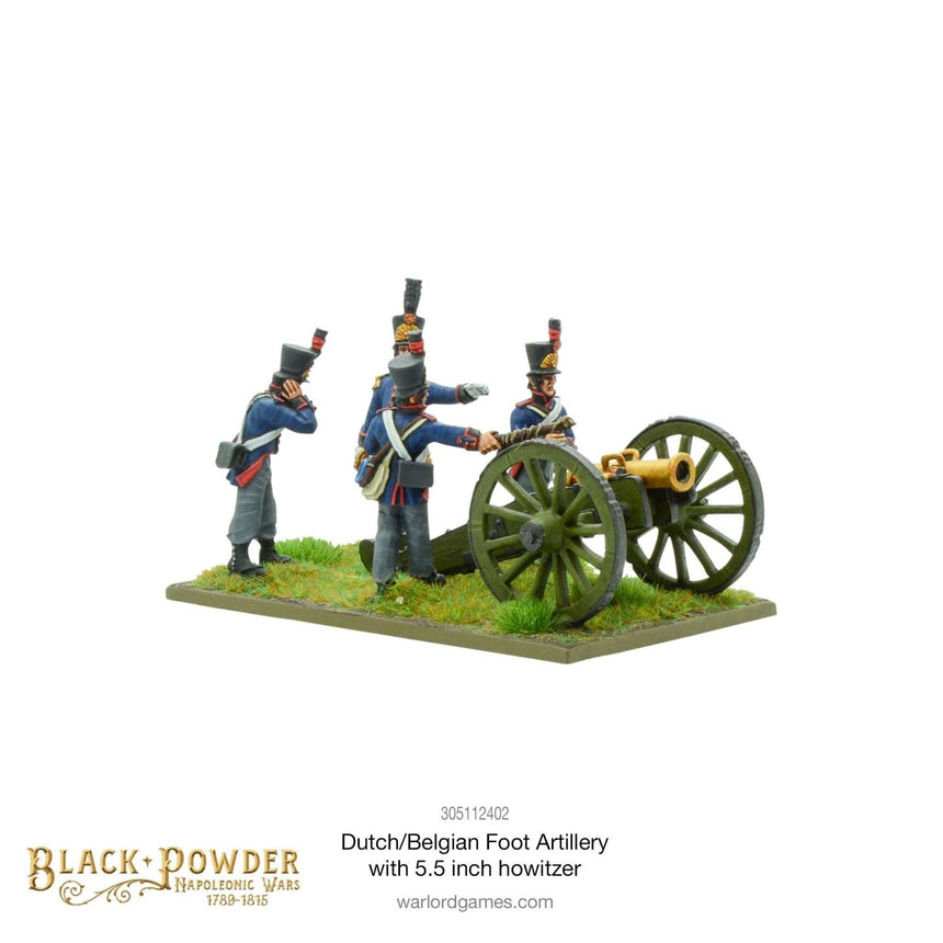 Napoleonic Dutch - Belgian Foot Artillery with 5.5 - inch Howitzer - Artillerie - Warlord Games - 305112402