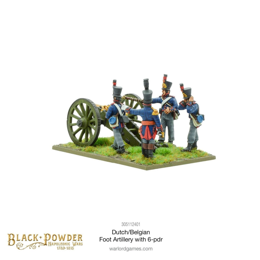 Napoleonic Dutch - Belgian Foot Artillery with 6 - pdr - Artillerie - Warlord Games - 305112401