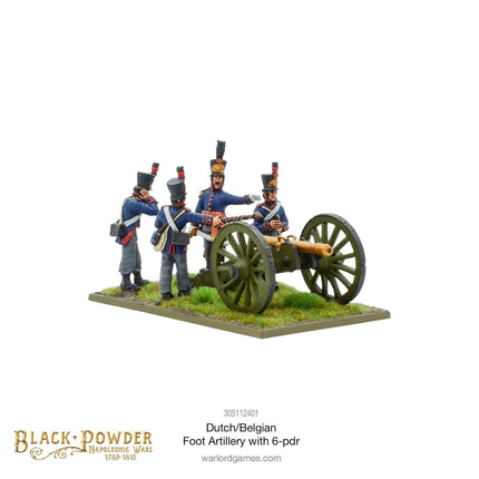 Napoleonic Dutch - Belgian Foot Artillery with 6 - pdr - Artillerie - Warlord Games - 305112401